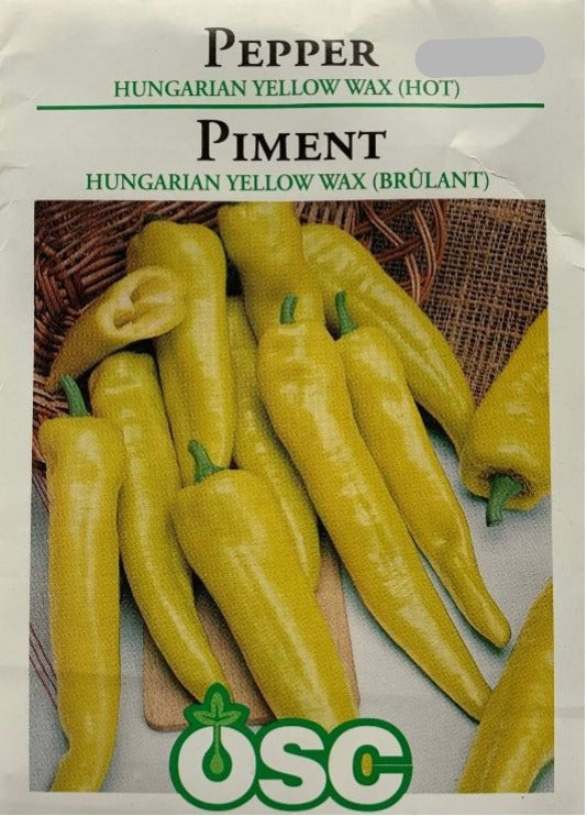 Seed- Hot Pepper Hungarian Yellow Wax
