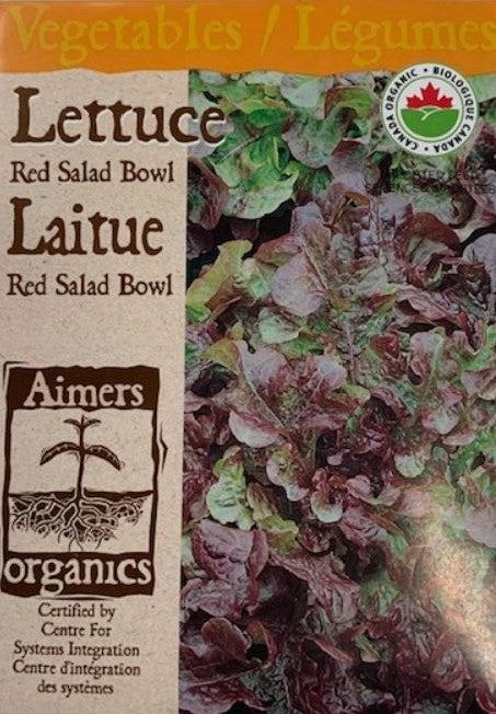 Organic Seed- Lettuce Red Salad Bowl