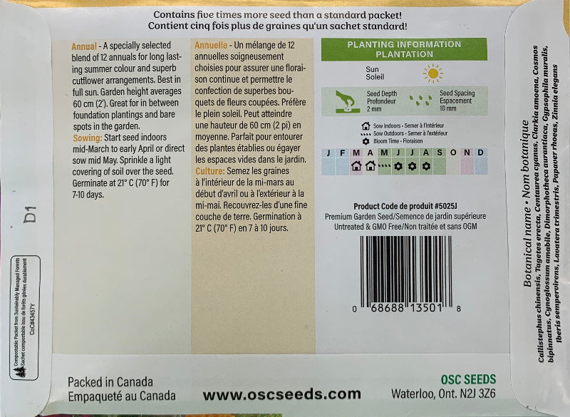 Seed- Bouquet Mixture Mixed Annuals