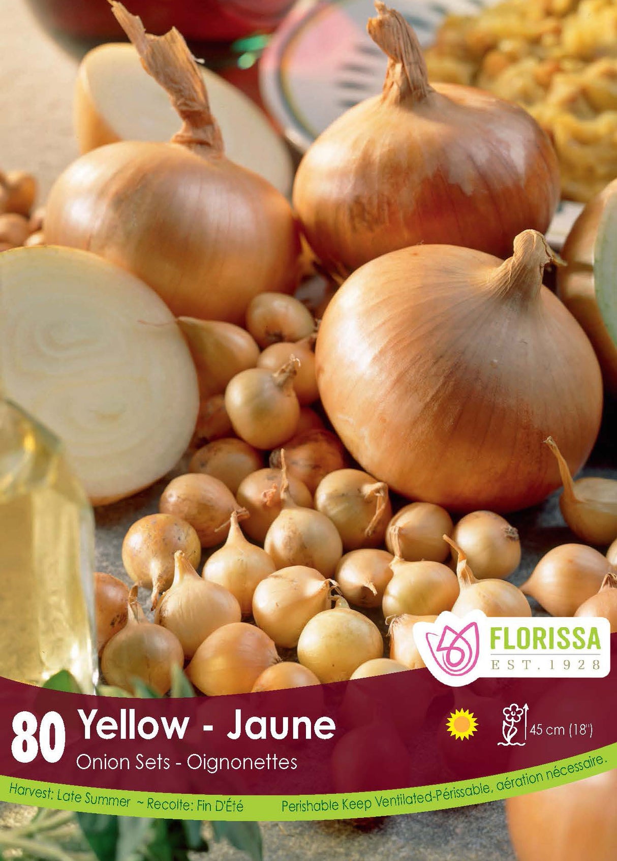 OIGNONS JAUNES, PAQUET DE 80