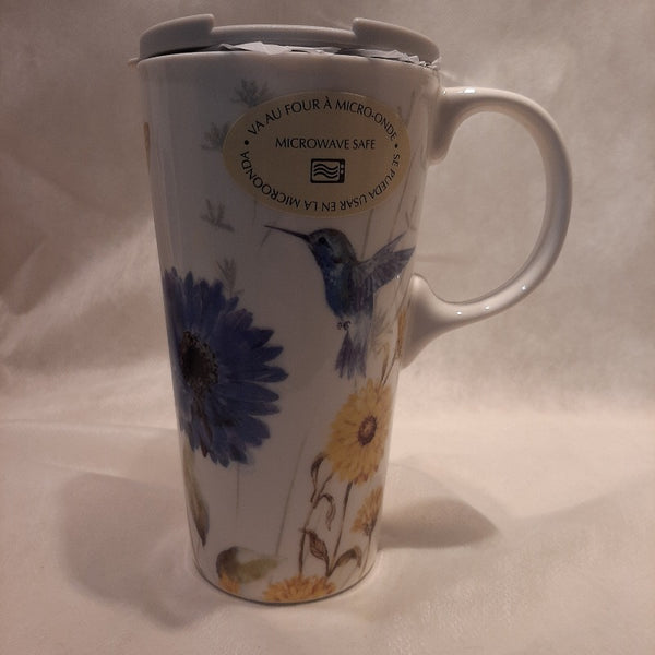 Floral Garden Ceramic Travel Cup