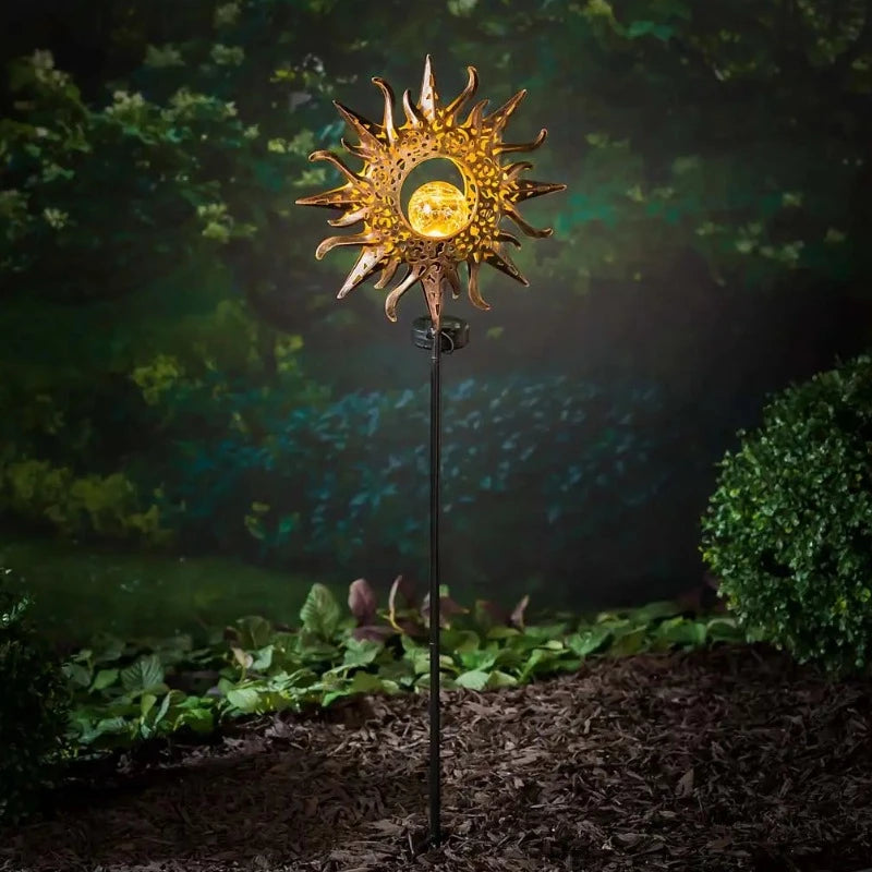 SOLAR GARDEN STAKE CELESTIAL SUN – Knippel Garden Centre