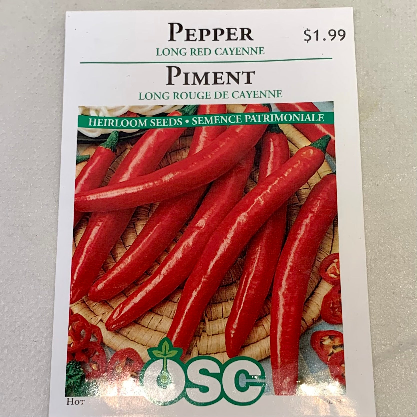 Pepper Seeds - Long Red Cayenne