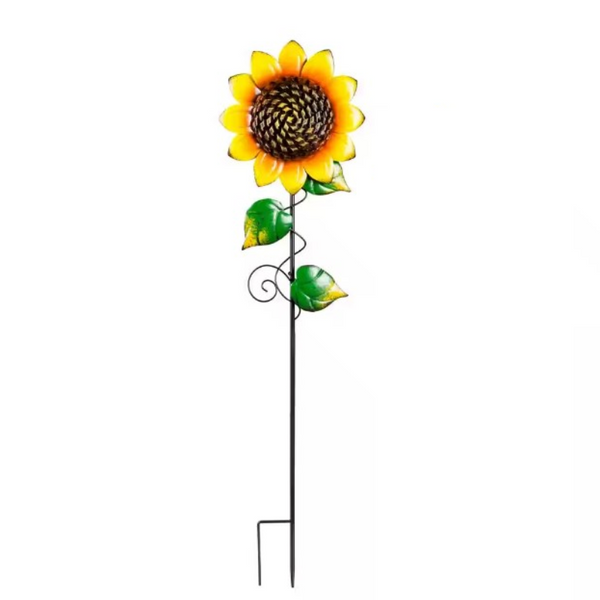 METAL GARDEN STAKE - RADIANT SUNFLOWER 36"