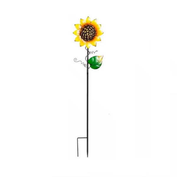 METAL GARDEN STAKE - RADIANT SUNFLOWER 24"